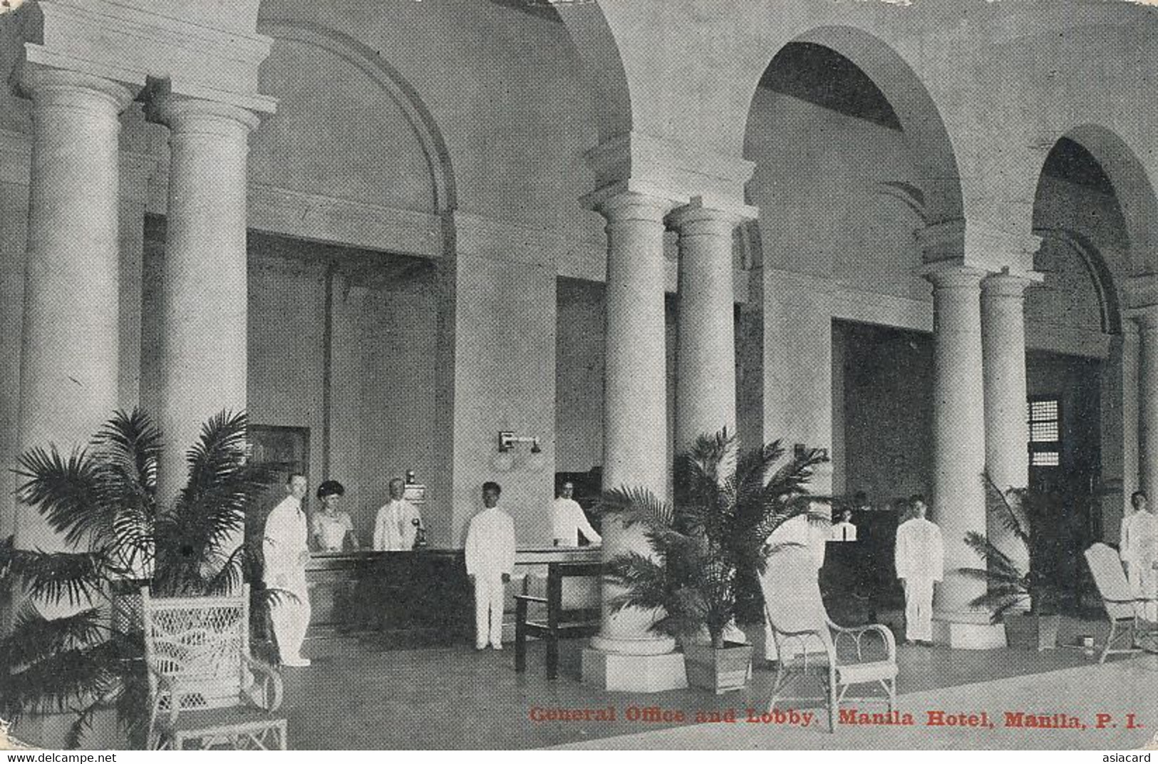 Manila Hotel General Office And Lobby Manila American Staff - Philippines