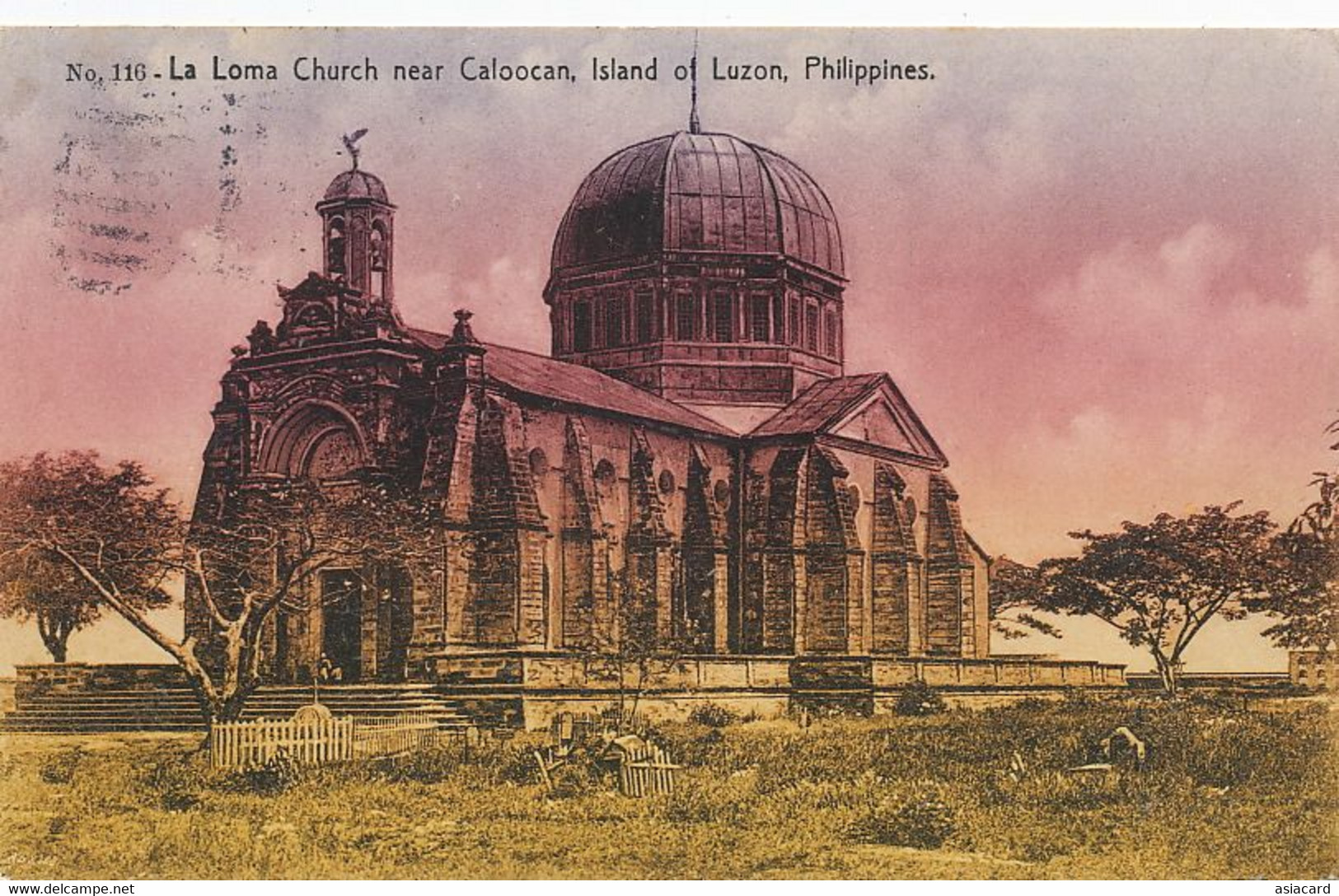 Manila  La Loma Church Near Caloocan Luzon  Hand Colored Edit Lambert To Motala Sweden From Cavite - Philippines