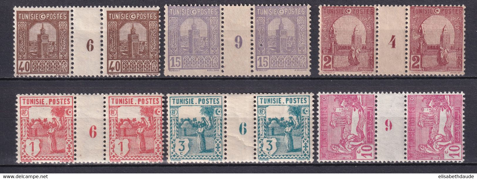 TUNISIE - PETIT ENSEMBLE De 6 X PAIRES AVEC MILLESIME **/* MNH/MLH - Neufs