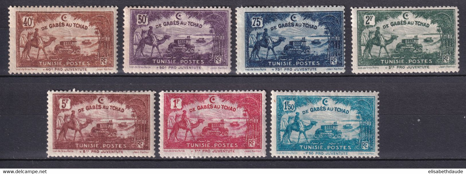 TUNISIE - 1928 - SERIE COMPLETE YVERT 147/153 * MLH - COTE = 16 EUR. - Ongebruikt