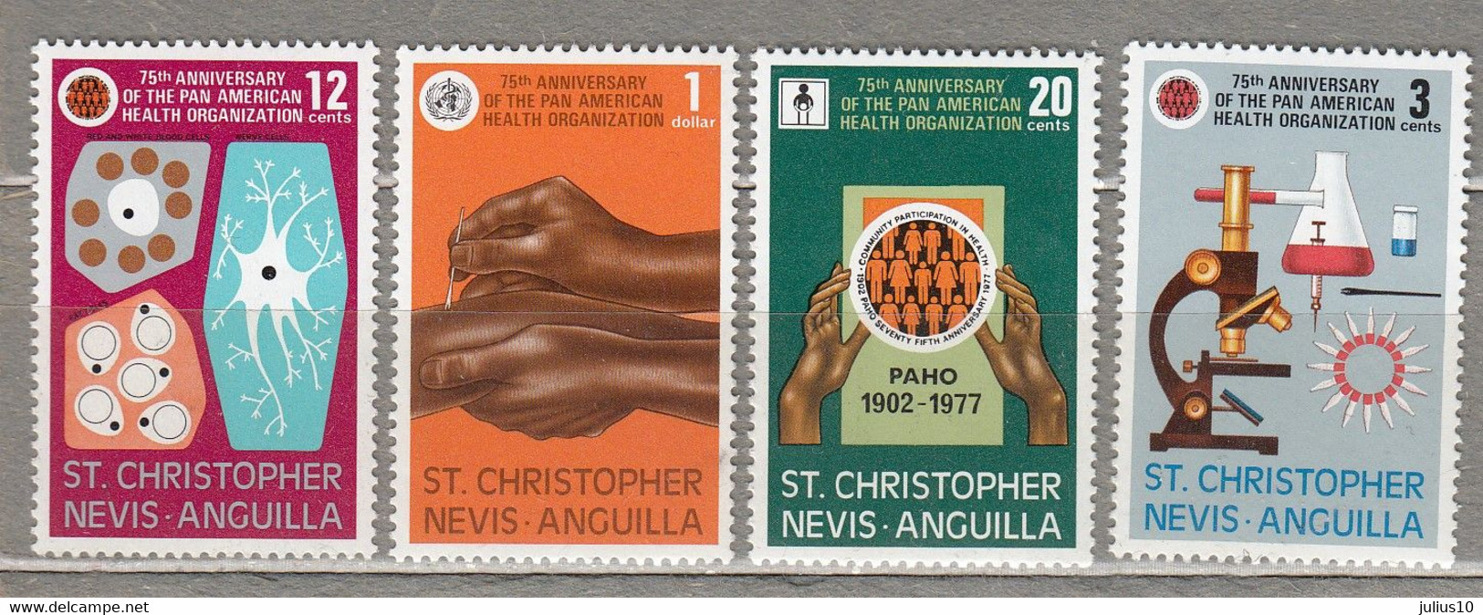 ST CHRISTOPHER NEVIS ANGUILLA 1977 Education Chemistry MNH(**)  Mi 335-338 #28409 - St.Christopher-Nevis-Anguilla (...-1980)