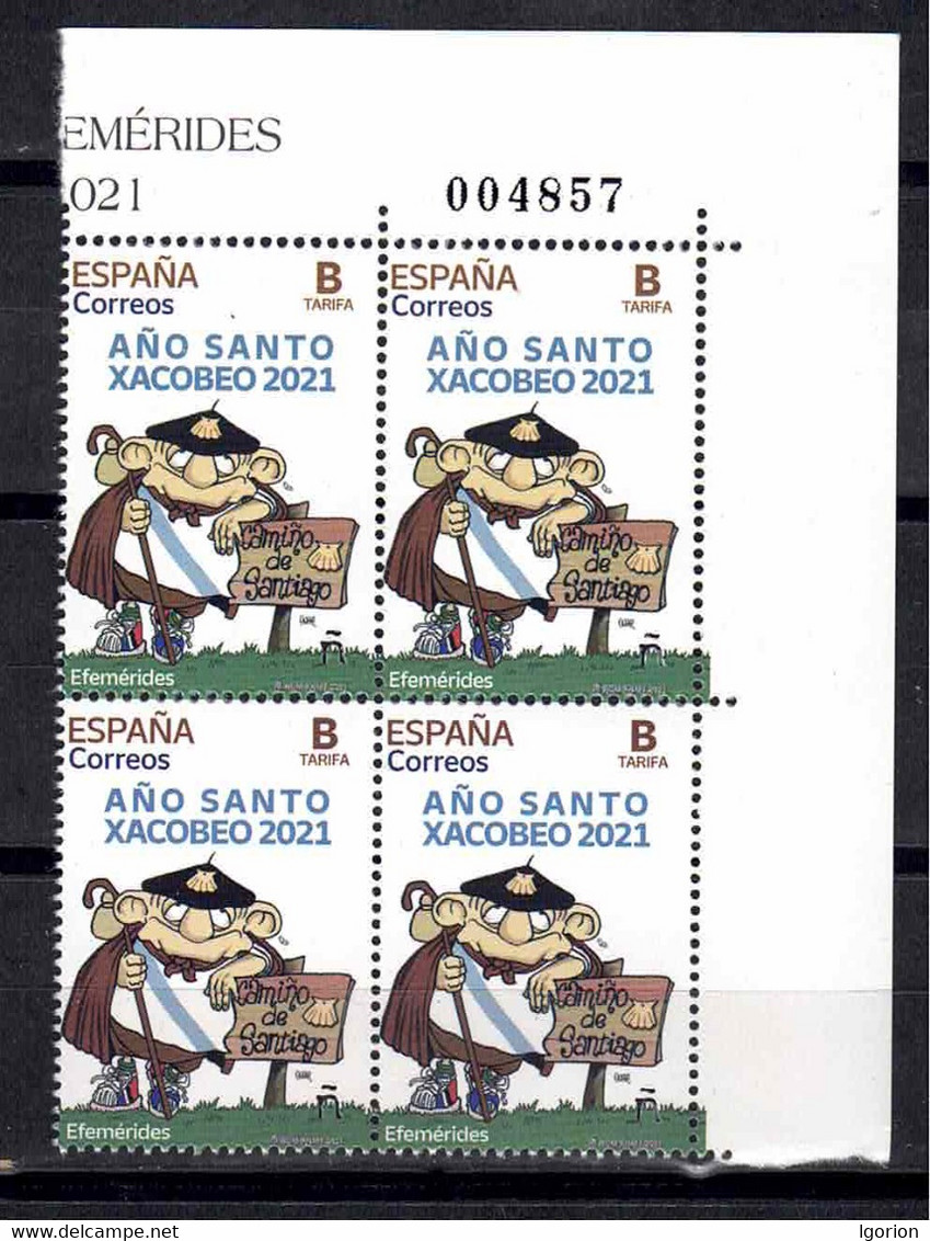 ESPAÑA 2021 ** MNH ED. 5488 AÑO SANTO XACOBEO 2021 BL.4 - Unused Stamps