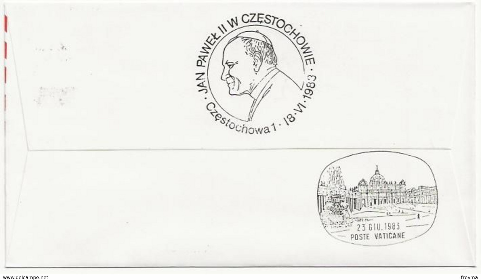 Lettre Tour Du Monde Du Pape Vatican - Maschinenstempel (EMA)