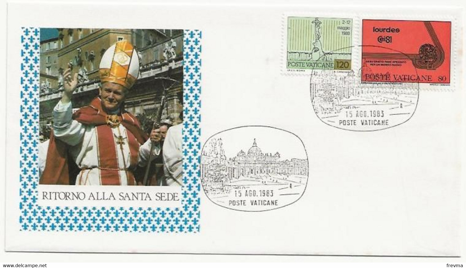 Lettre Vatican Le Pape - Frankeermachines (EMA)