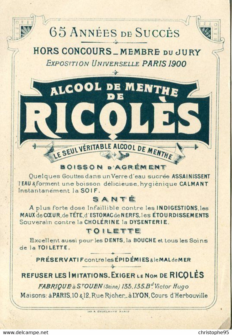 Chromos .n° 23525 . Ricqlès . Guillaume . Je Voudrais Tant Faire ... A L Abri De Ce Mal . - Other & Unclassified