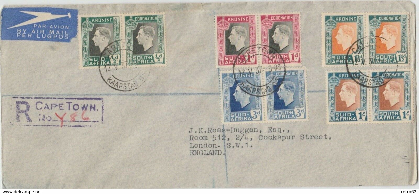 1937 South Africa  King George VI Coronation Reco-First Day Cover - FDC