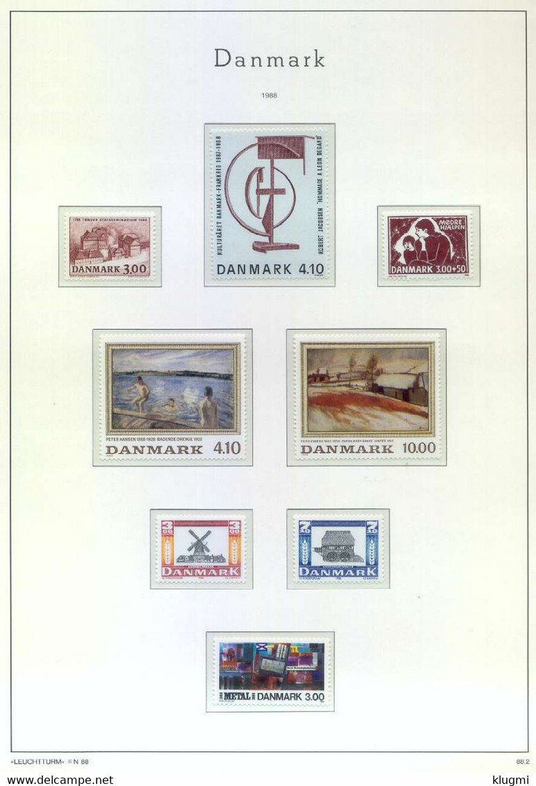 DÄNEMARK DANMARK [1988] Jahrgang ( **/mnh ) Auf Leuchtturm - Full Years