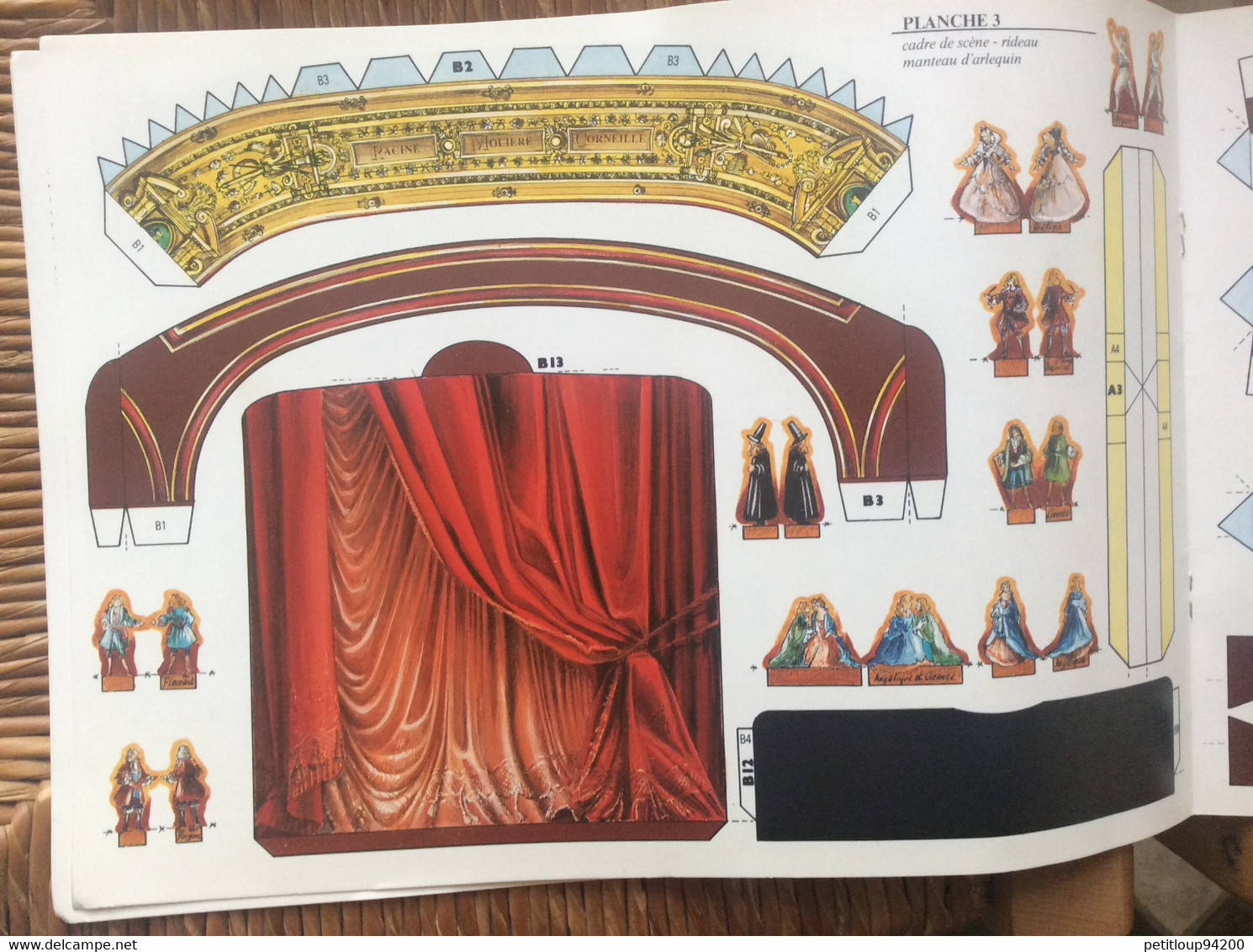 DÉCOUPAGES Livre Maquette THÉÂTRE À L’ITALIENNE Les Célestins de Lyon GRAND ANGLE No 3 Éditions L’INSTANT DURABLE  1992