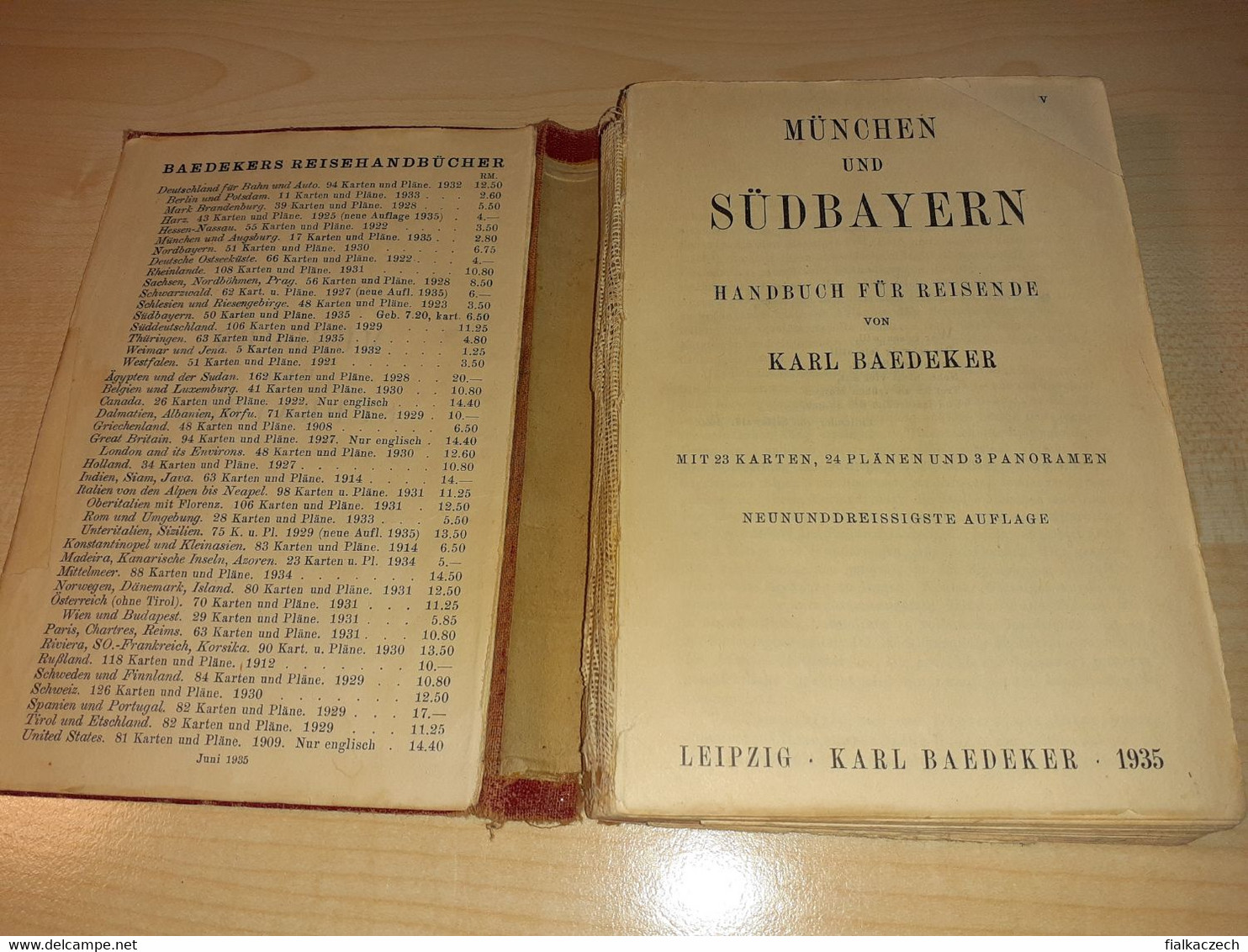 Baedekers, München Und Südbayern Tour Guide, 1935, Germany, Deutschland - Non Classés