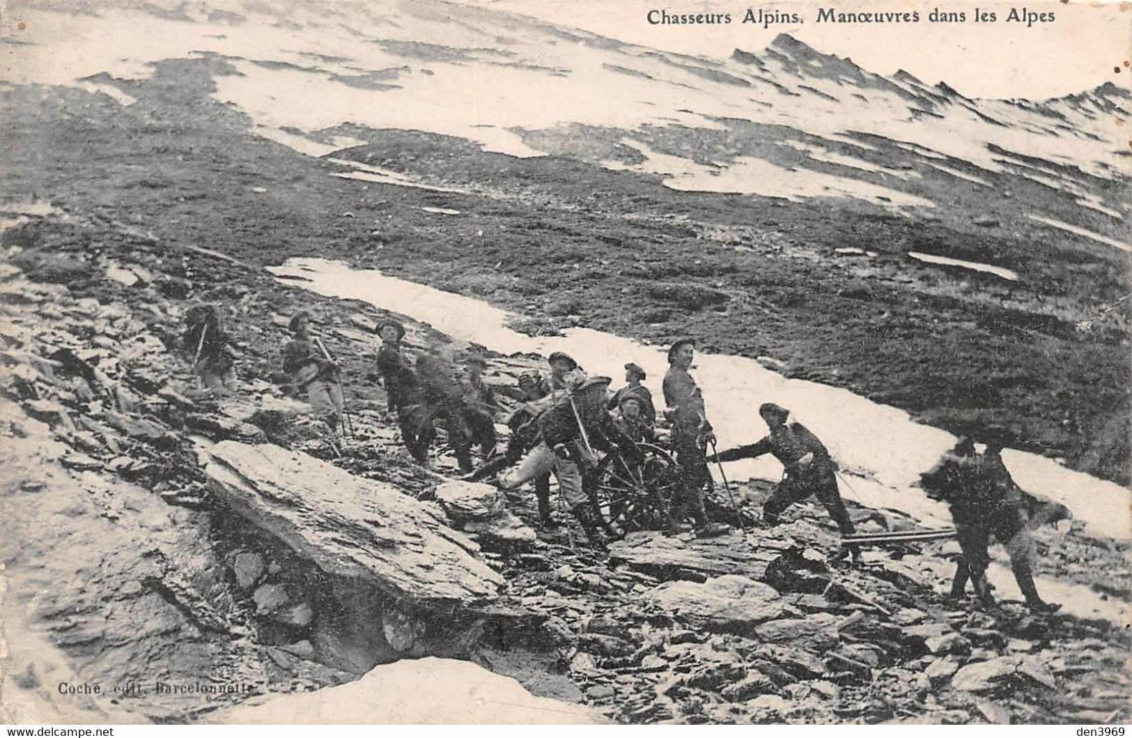 Chasseurs Alpins - Manoeuvres Dans Les Alpes - Canon, Artillerie - Coche, édit. Barcelonnette - Autres & Non Classés