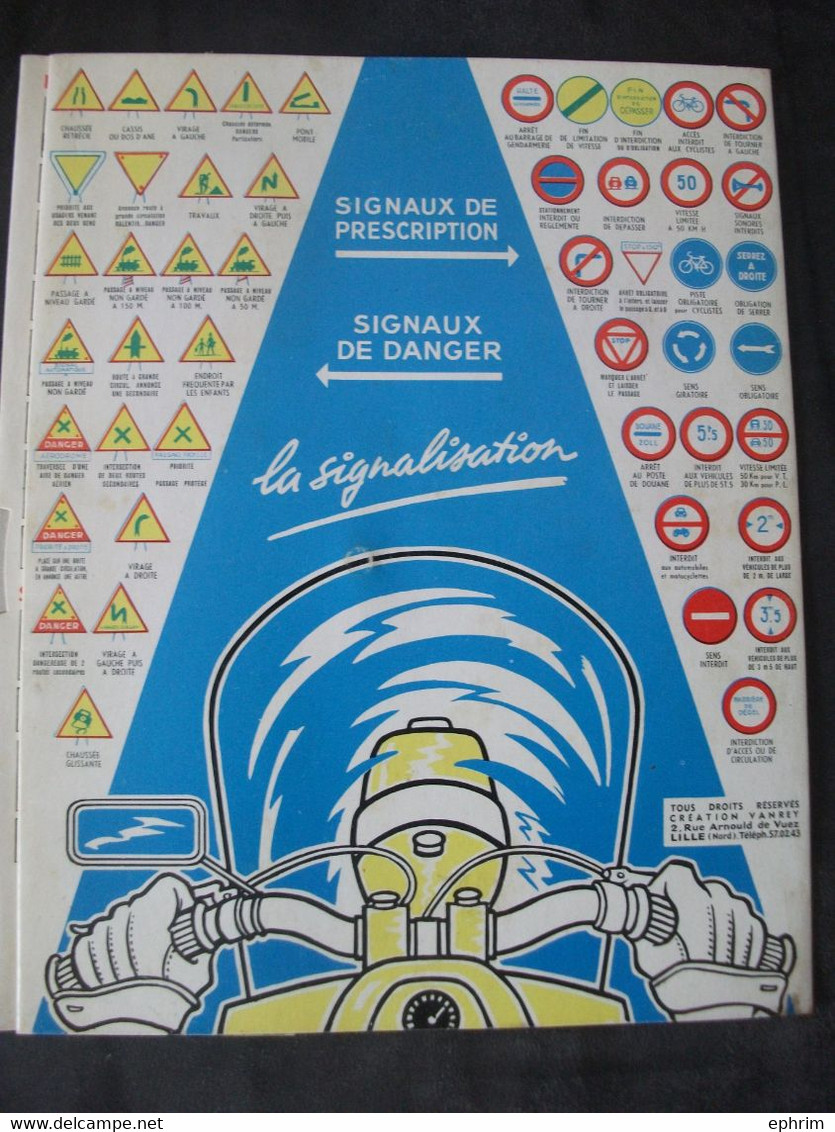 Protège-Cahier à Système Rotatif Caisse D'Epargne Et De Prévoyance De Laon Scooter Vespa Signalisation Routière Moto - Schutzumschläge