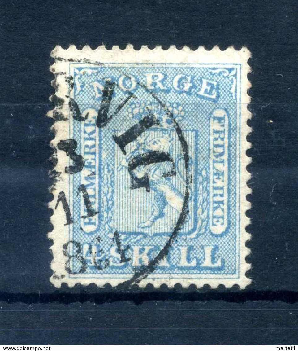 1863 NORVEGIA N.8 USATO - Gebraucht