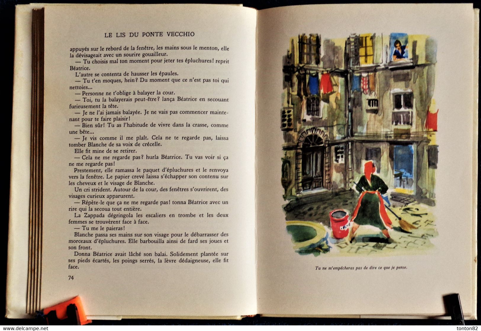René Garrus - Le Lis du Ponte Vecchio - Bibliothèque Rouge et Or - (1959 )
