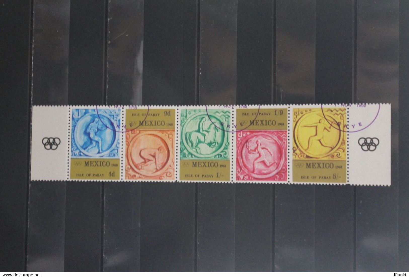 Isle Of Pabay; XIX Olympische Spiele Mexico City 1968 1965, 5 Werte,  Zusammendruck, Gezähnt, EST; Lesen - Specimen