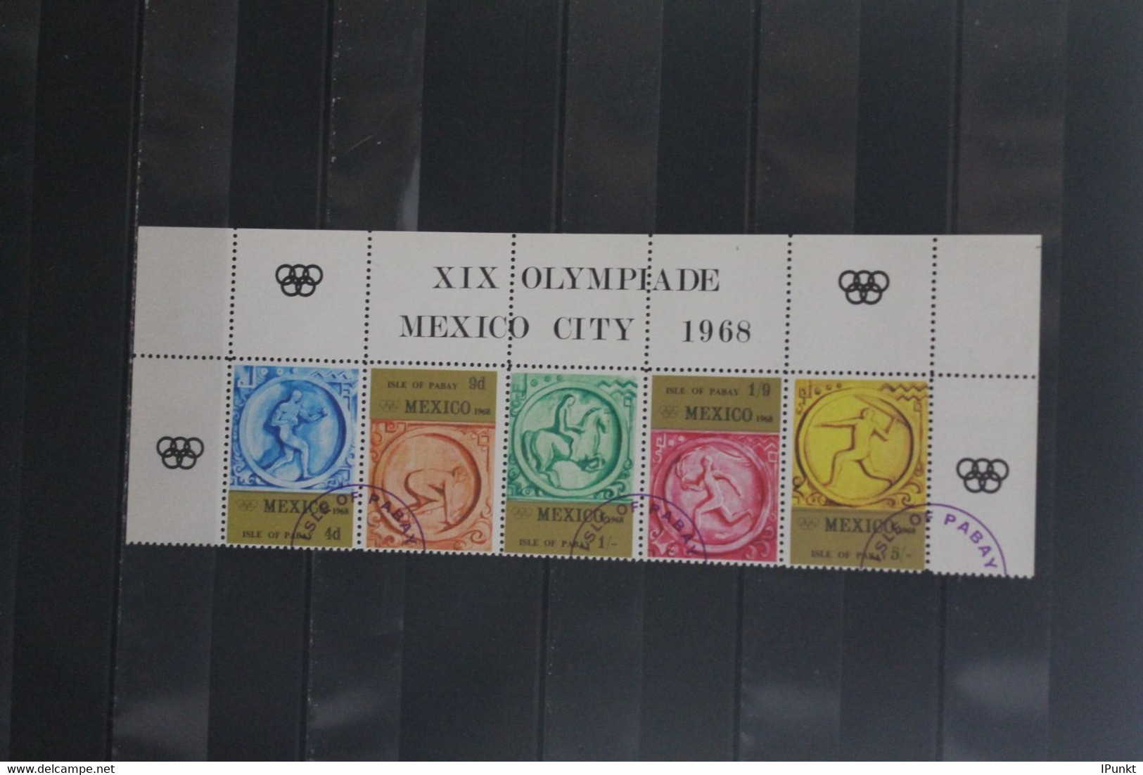 Isle Of Pabay; XIX Olympische Spiele Mexico City 1968 1965, 5 Werte,  Zusammendruck, Gezähnt, Oberrand, EST; Lesen - Specimen