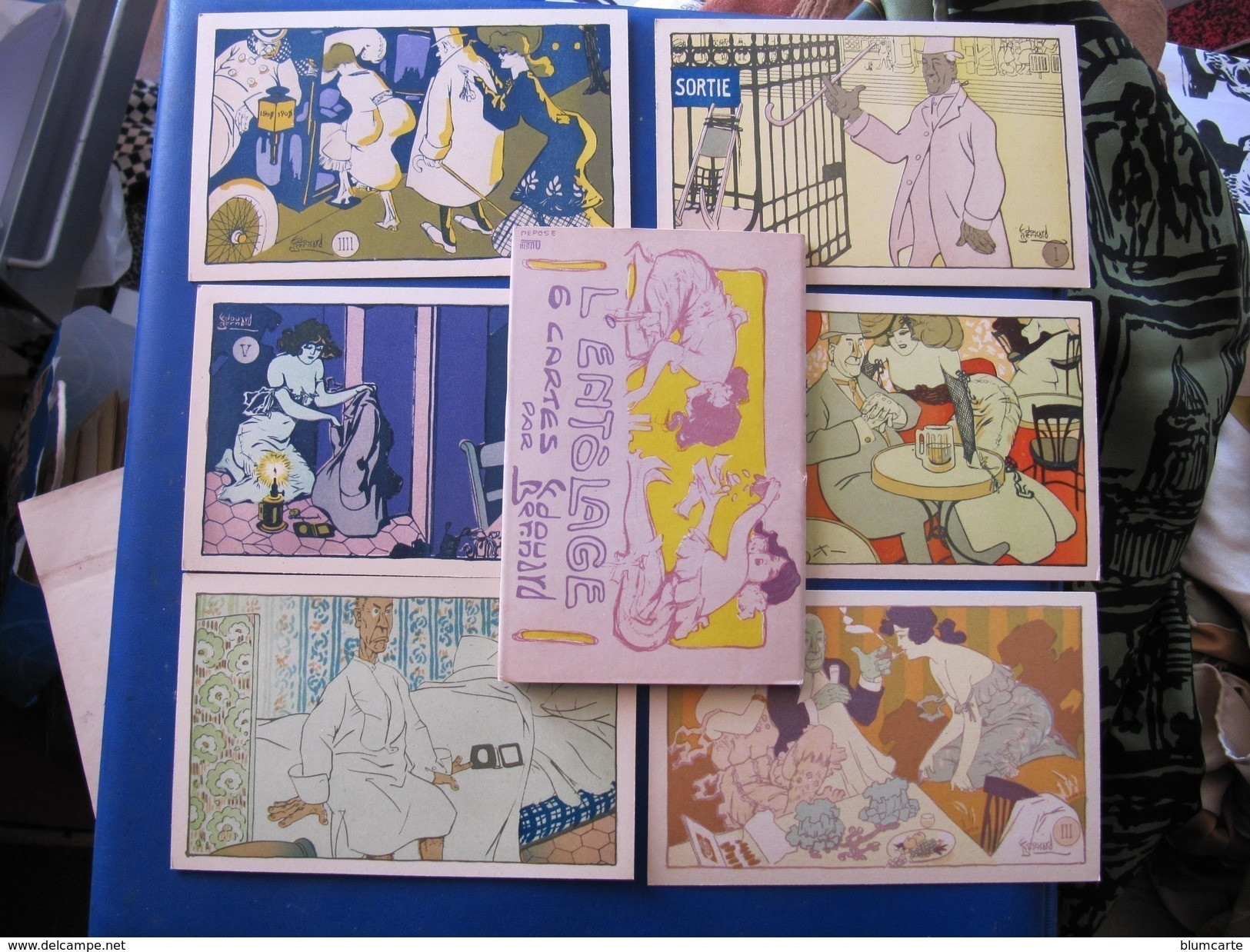 CARNET DE 6 CPA - EDOUARD BERNARD - L'ENTÔLAGE (PROSTITUTION) - ART NOUVEAU - Other & Unclassified