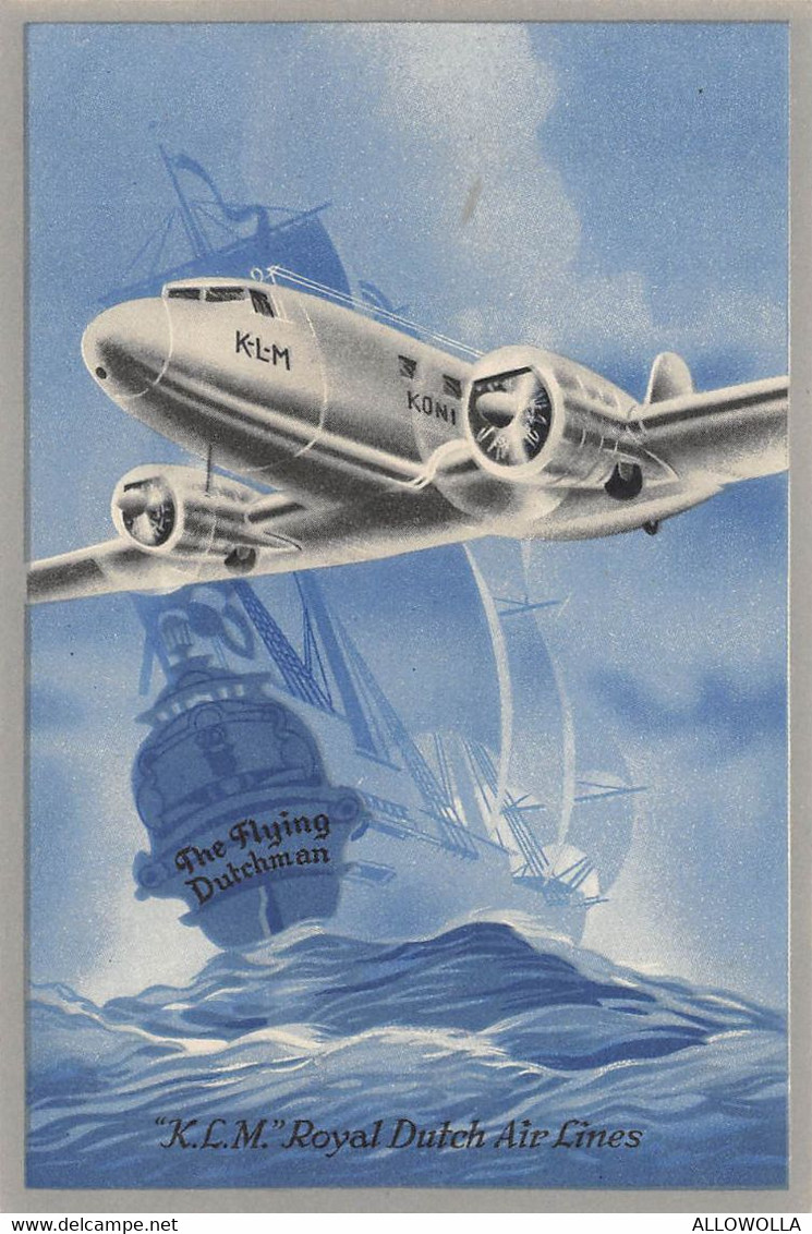 12491 " THE FLYING DUTCHMAN-K.L.M.-ROYAL DUTCH AIR LINES " RUBBERIZED ON THE BACK-GOMMATO SUL RETRO - Stickers