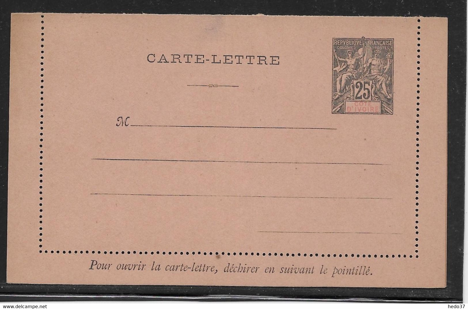 Côte D'Ivoire - Entiers Postaux Acep CL 2 - * Au Dos - TB - Storia Postale