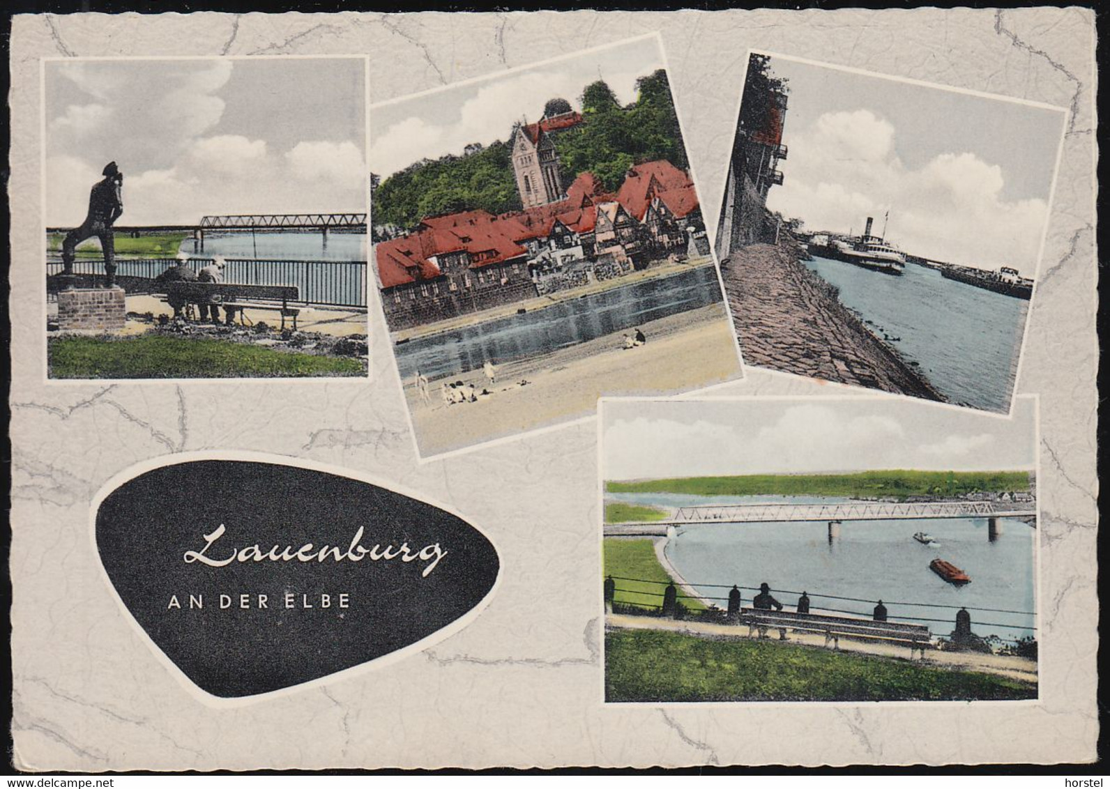 D-21481 Lauenburg An Der Elbe - Alte Ansichten - Dampfer - Lastkahn - Elbbrücke - Lauenburg