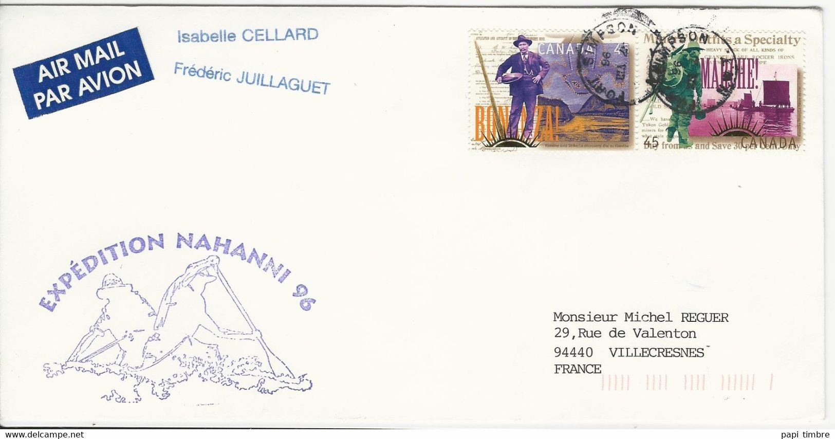 Plis Polaires - Expédition NAHANNI 96 - Lot De 2 Enveloppes - Programmes Scientifiques