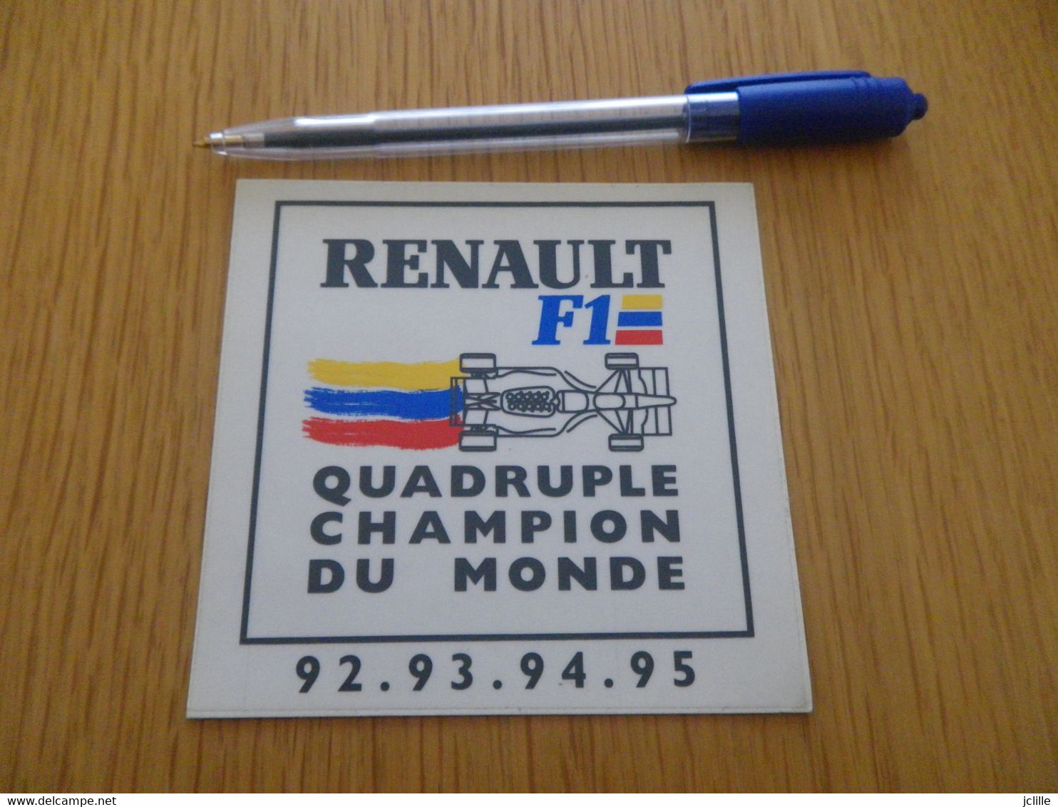 Autocollant - Sport - AUTOMOBILE - F1 - FORMULE 1 - RENAULT - Champion Du Monde 92 93 94 95 - Stickers