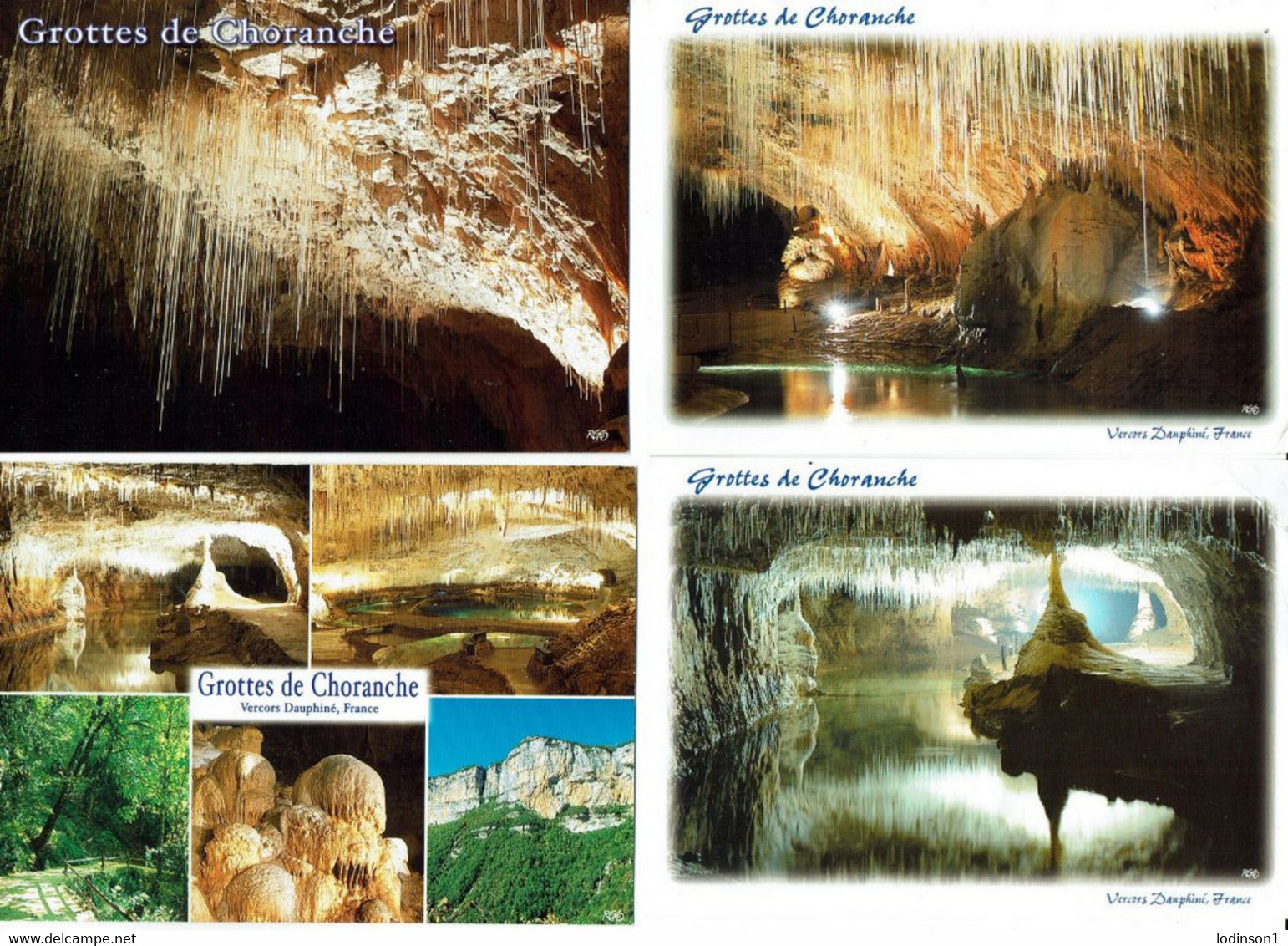 FRANCE PONT EN ROYANS Grottes De Choranche Lot De 5 Cartes - Prêts-à-poster: Réponse /Lamouche