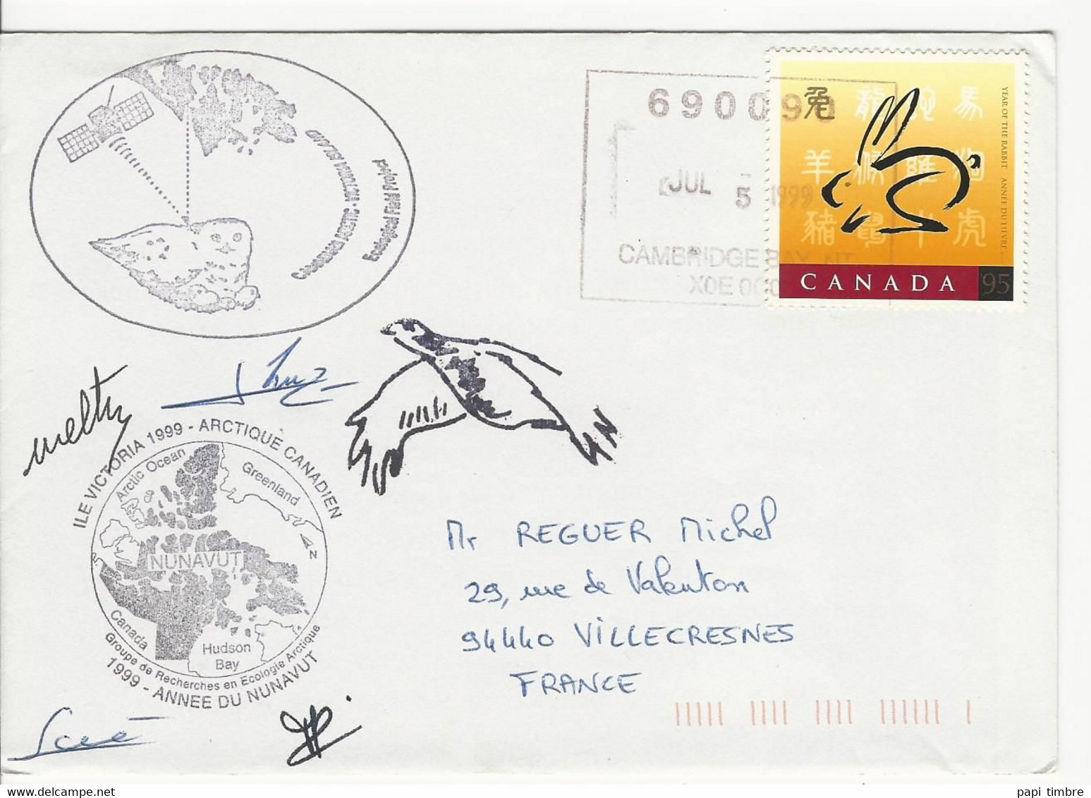 Plis Polaires - 1999 - Année Du Nunavut - Lot De 3 Enveloppes - Research Programs