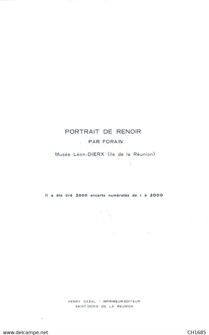 REUNION : FDC Feuillet Souvenir Numéroté 0065 Sur 2000 : Croix-Rouge 366 367 Renoir Oblitération Le Tampon 12 12 1965 - Other & Unclassified