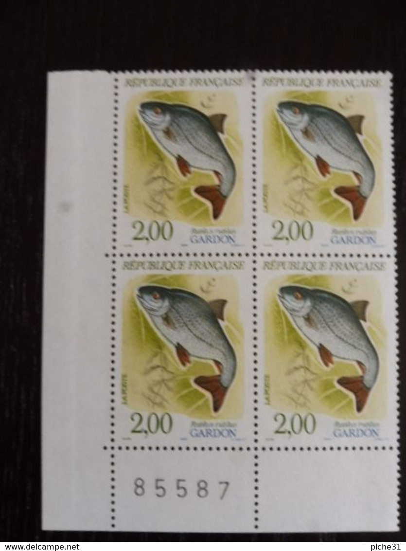 FRANCE - Bloc De 4 1990 YT 2663 MNH ** Poisson Gardon - Sonstige & Ohne Zuordnung