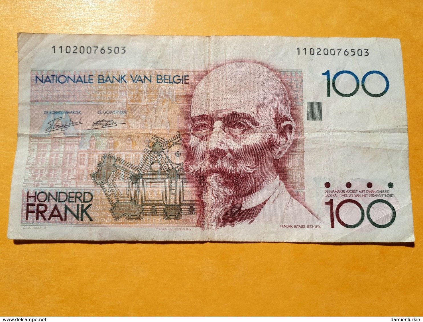 BELGIQUE 100FR 1982-1994 - 100 Francos