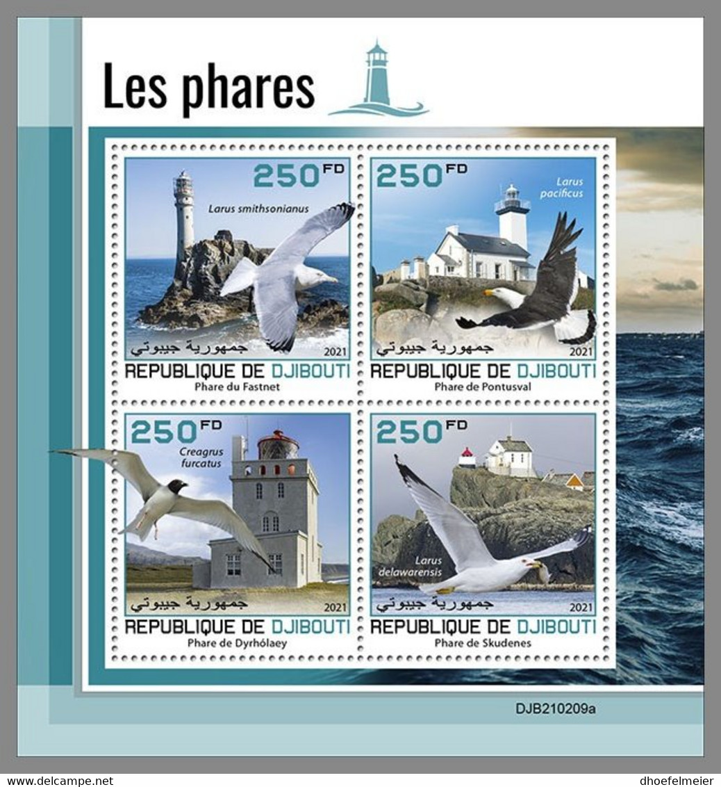 DJIBOUTI 2021 MNH Lighthouses Leuchttürme Phares M/S - OFFICIAL ISSUE - DHQ2122 - Lighthouses