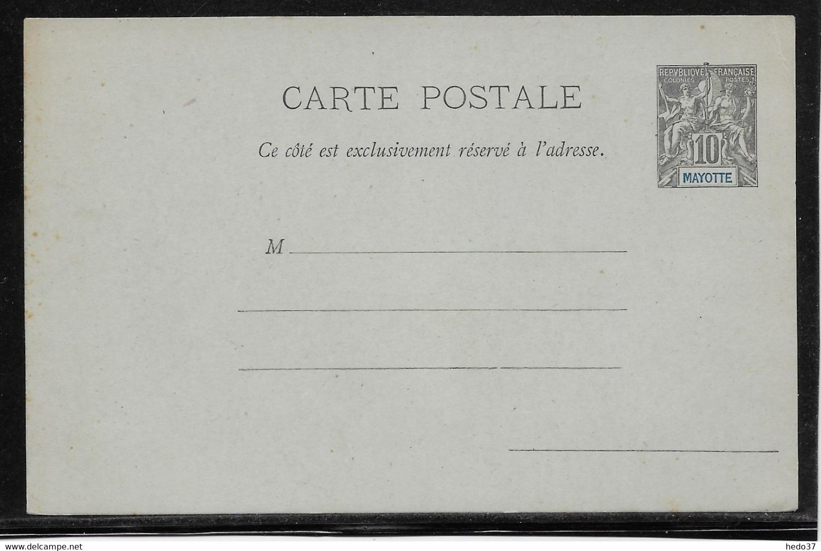 Mayotte - Entiers Postaux Acep CP 1 - * Au Dos - TB - Postal Stationeries & PAP
