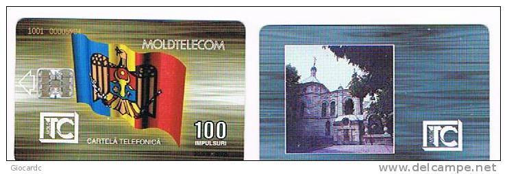 MOLDAVIA (MOLDOVA)   - MOLDTELECOM  CHIP - 1995 CATTEDRALE  100 UNITA' 9.95   - USED  -  RIF. 1545 - Moldova