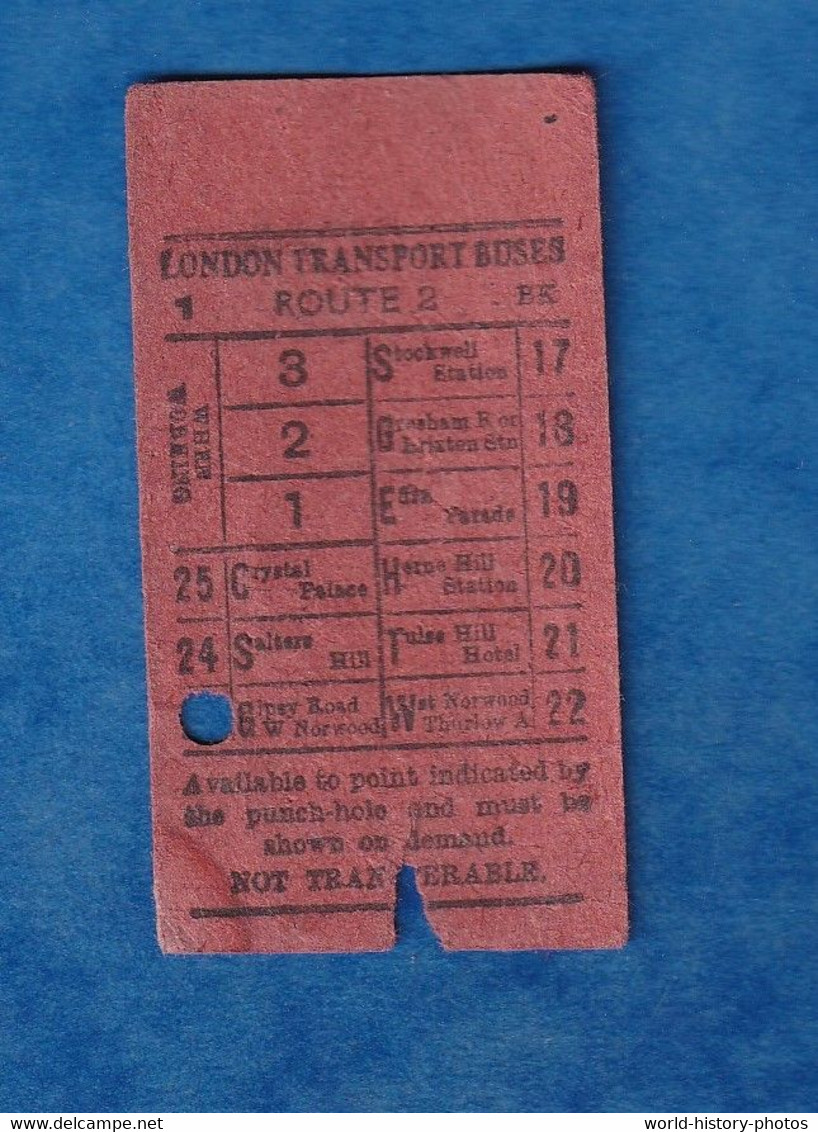 Ticket De Bus Anglais - LONDON Transport Buses - Vp 9014 - Golders Grn Station Tate Library Regency Street ... England - Europe