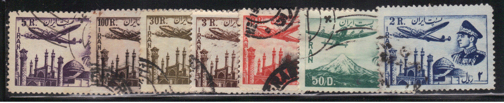 Iran 1953 Yvert PA 68 70/73 75 77 Oblitérés (AG89) - Iran