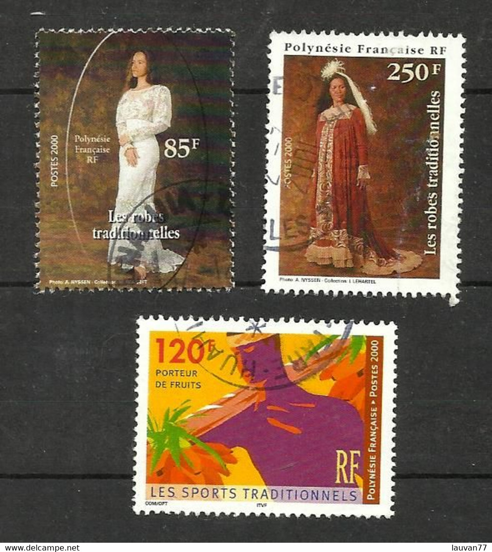 Polynésie N°619, 622, 625 Cote 4.30 Euros - Used Stamps