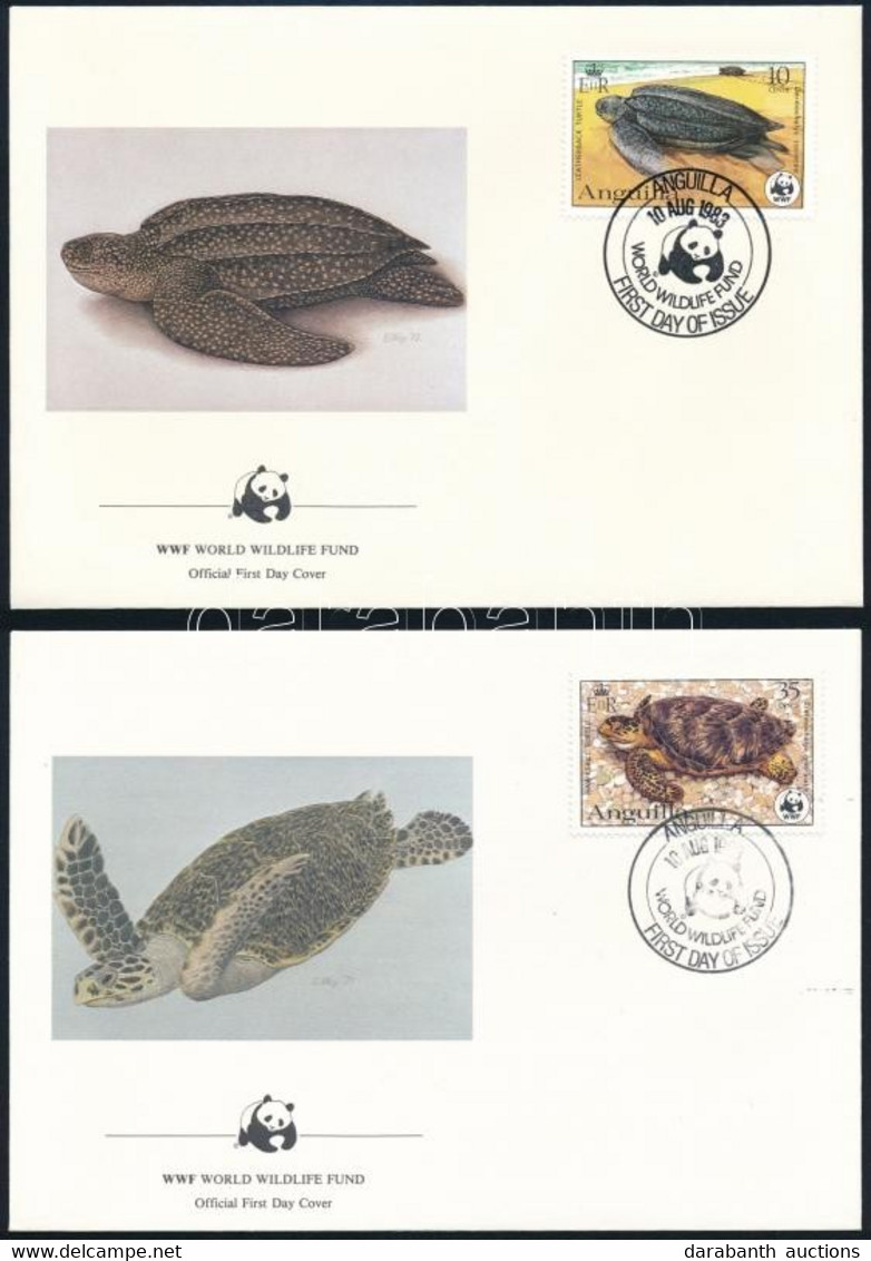 1983 WWF: Teknősök Sor 4 Db FDC-n Mi 541 A-544 A - Other & Unclassified