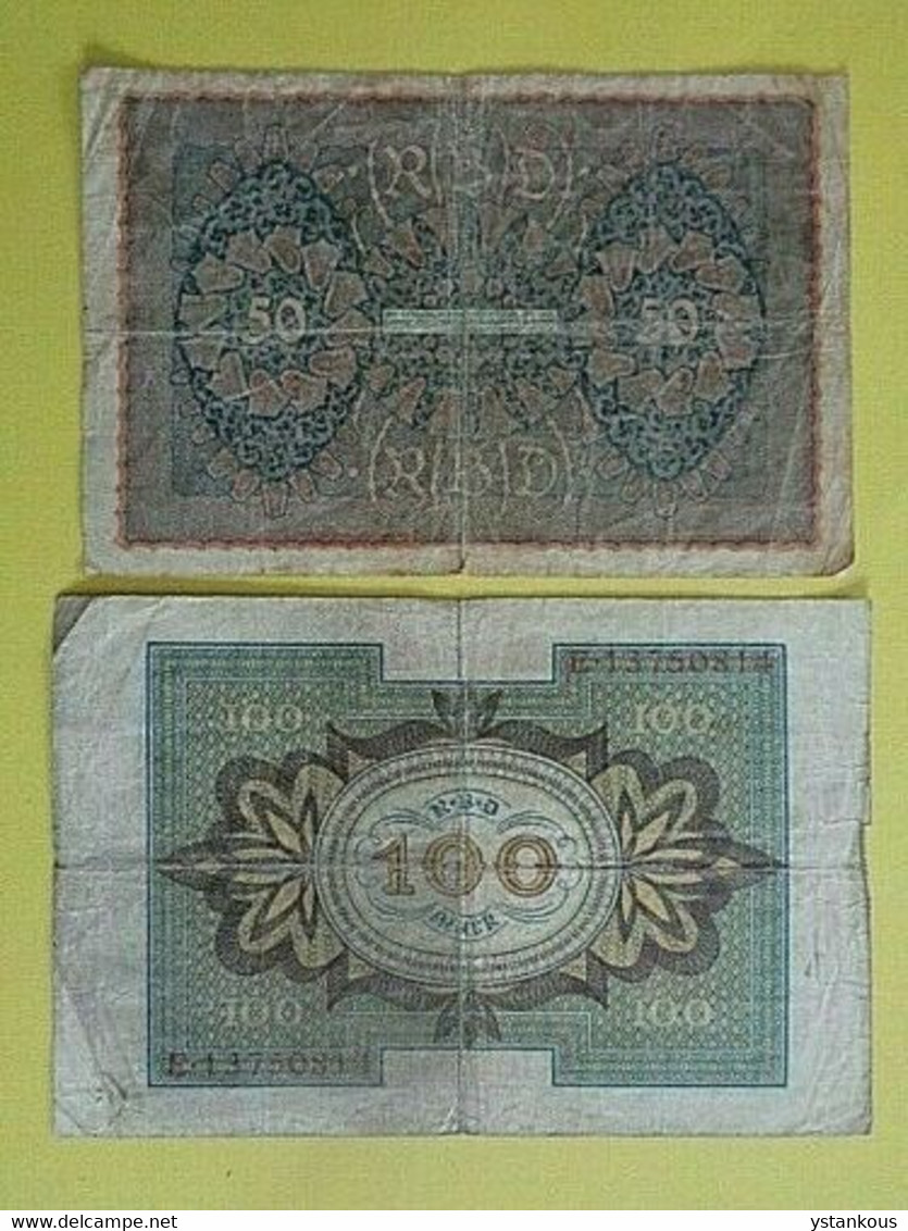 Lot De 2 Billets Usagés D'ALLEMAGNE. - To Identify