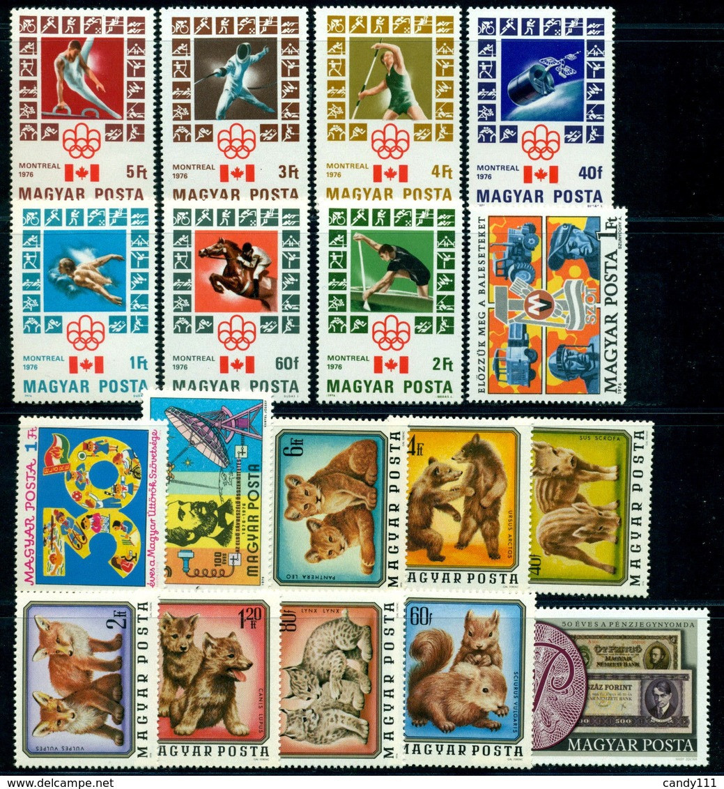 1976 Hungary,Ungarn,Hongrie,Ungheria,Complete Year Set=64 Stamps+6s/s,CV$100,MNH - Volledig Jaar