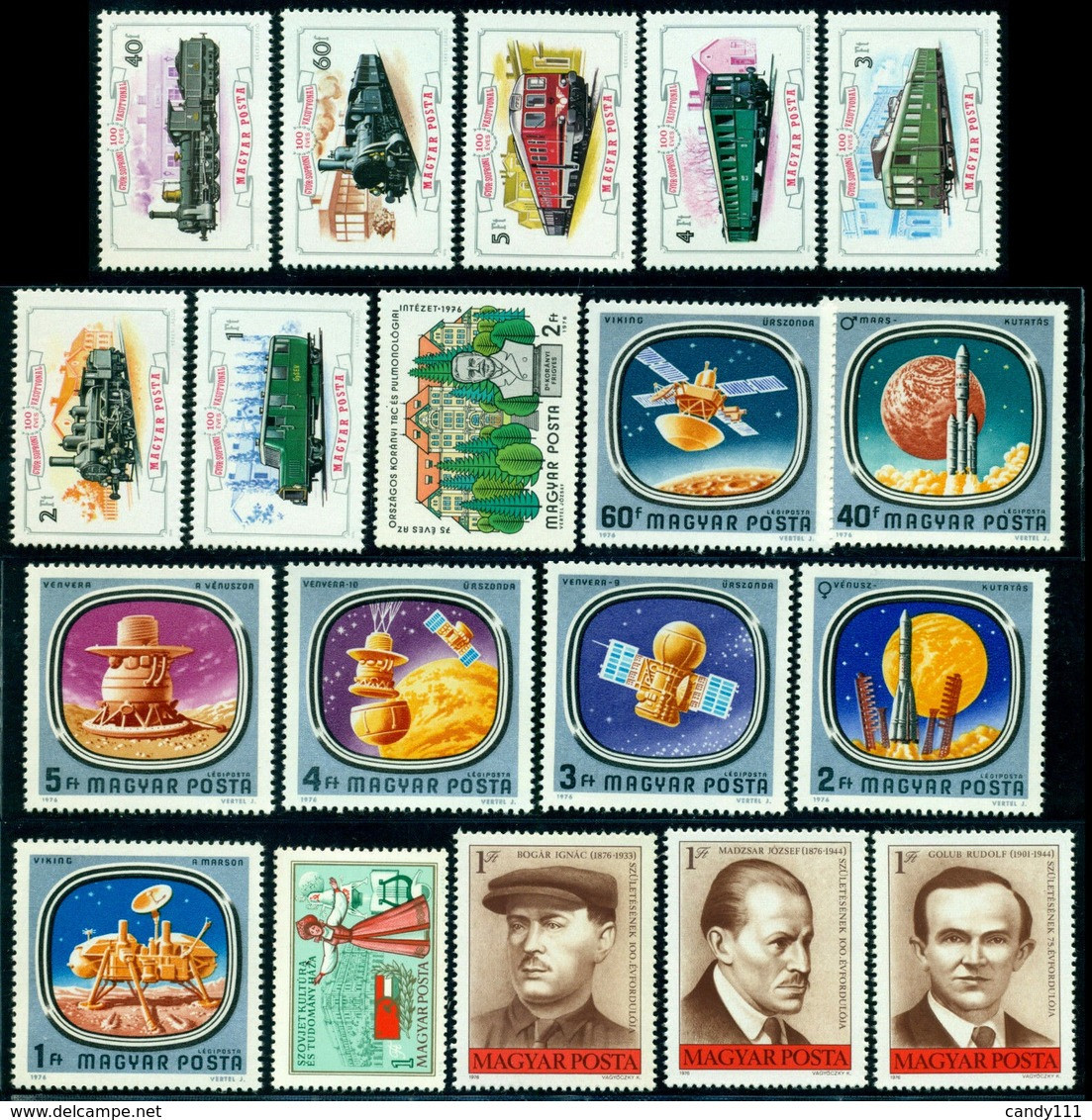 1976 Hungary,Ungarn,Hongrie,Ungheria,Complete Year Set=64 Stamps+6s/s,CV$100,MNH - Volledig Jaar