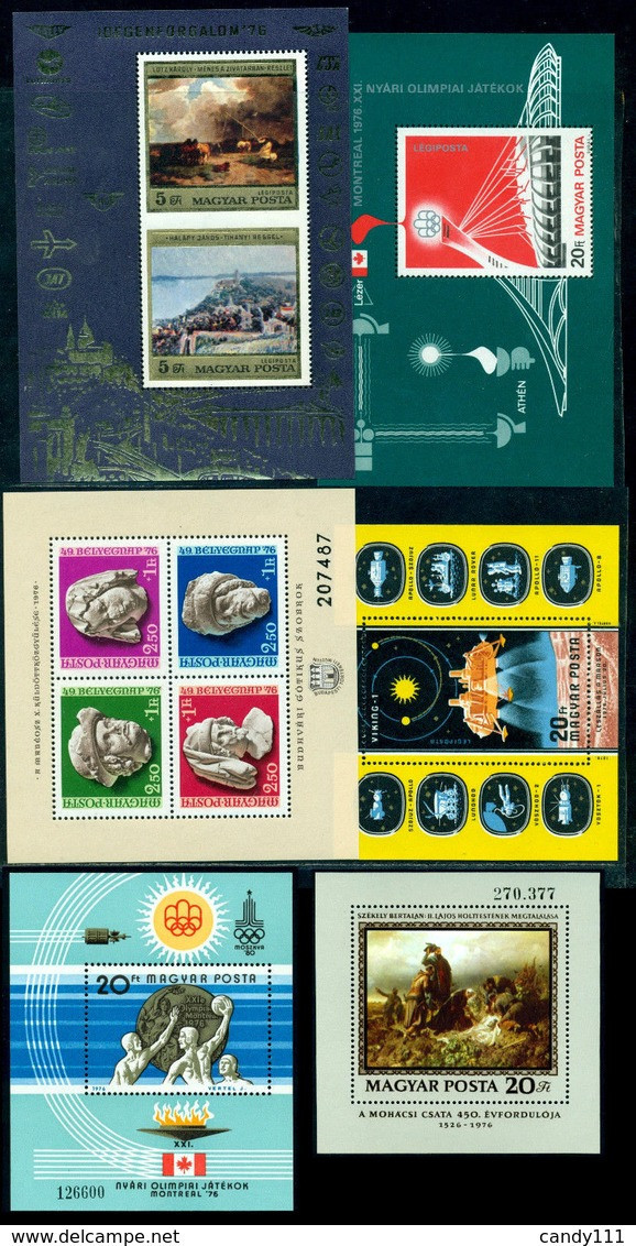 1976 Hungary,Ungarn,Hongrie,Ungheria,Complete Year Set=64 Stamps+6s/s,CV$100,MNH - Années Complètes