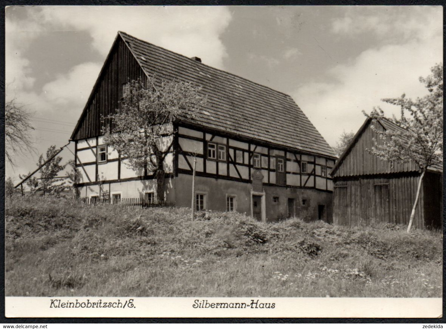F2249 - Kleinbobritzsch - Silbermann Haus Fachwerk Fachwerkhaus - Photo Eulitz Handabzug - Frauenstein (Erzgeb.)