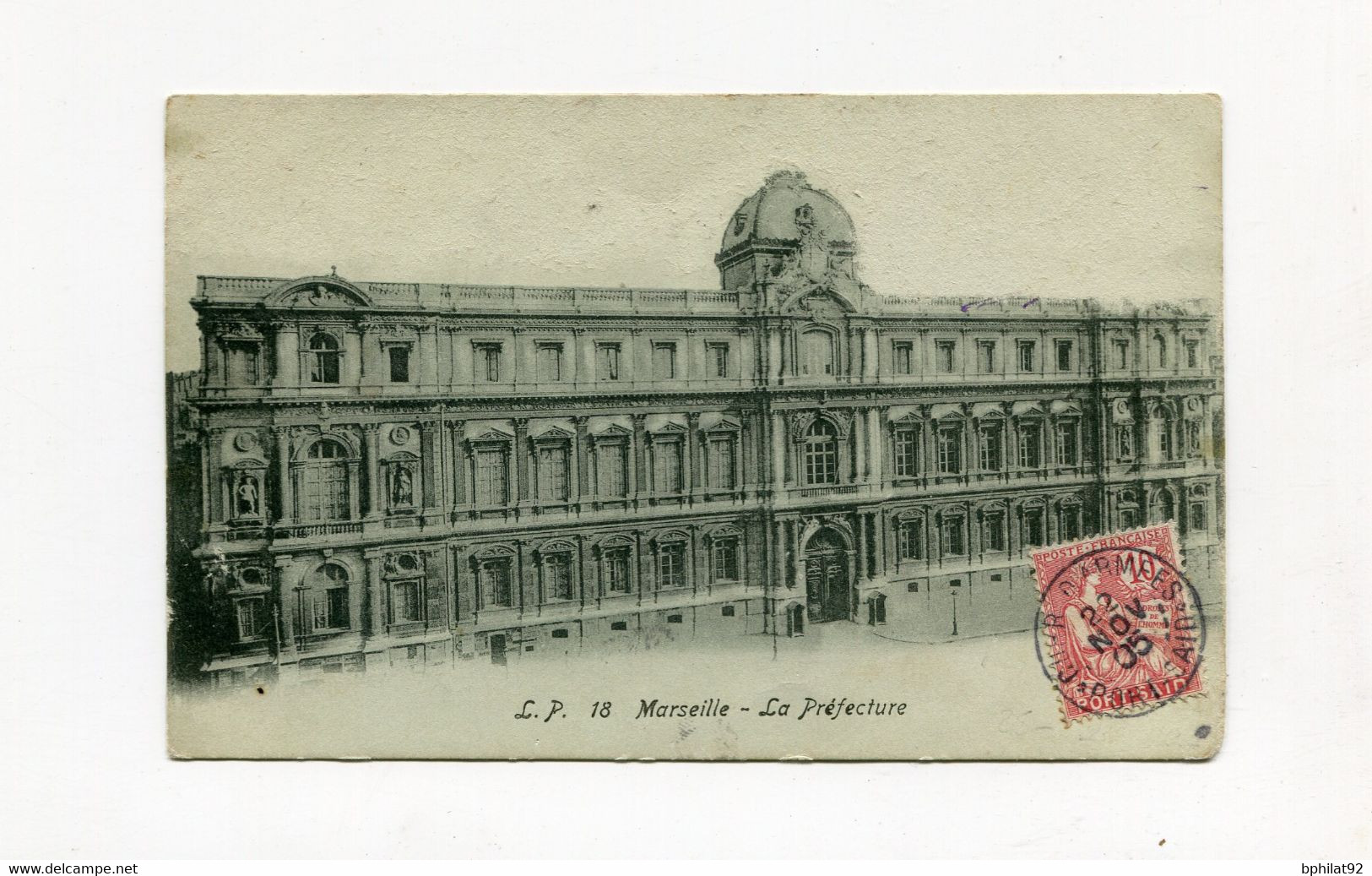 !!! CACHET CORRESP D'ARMEES PORT SAID SUR CPA DE MARSEILLE DE 1905 - Storia Postale