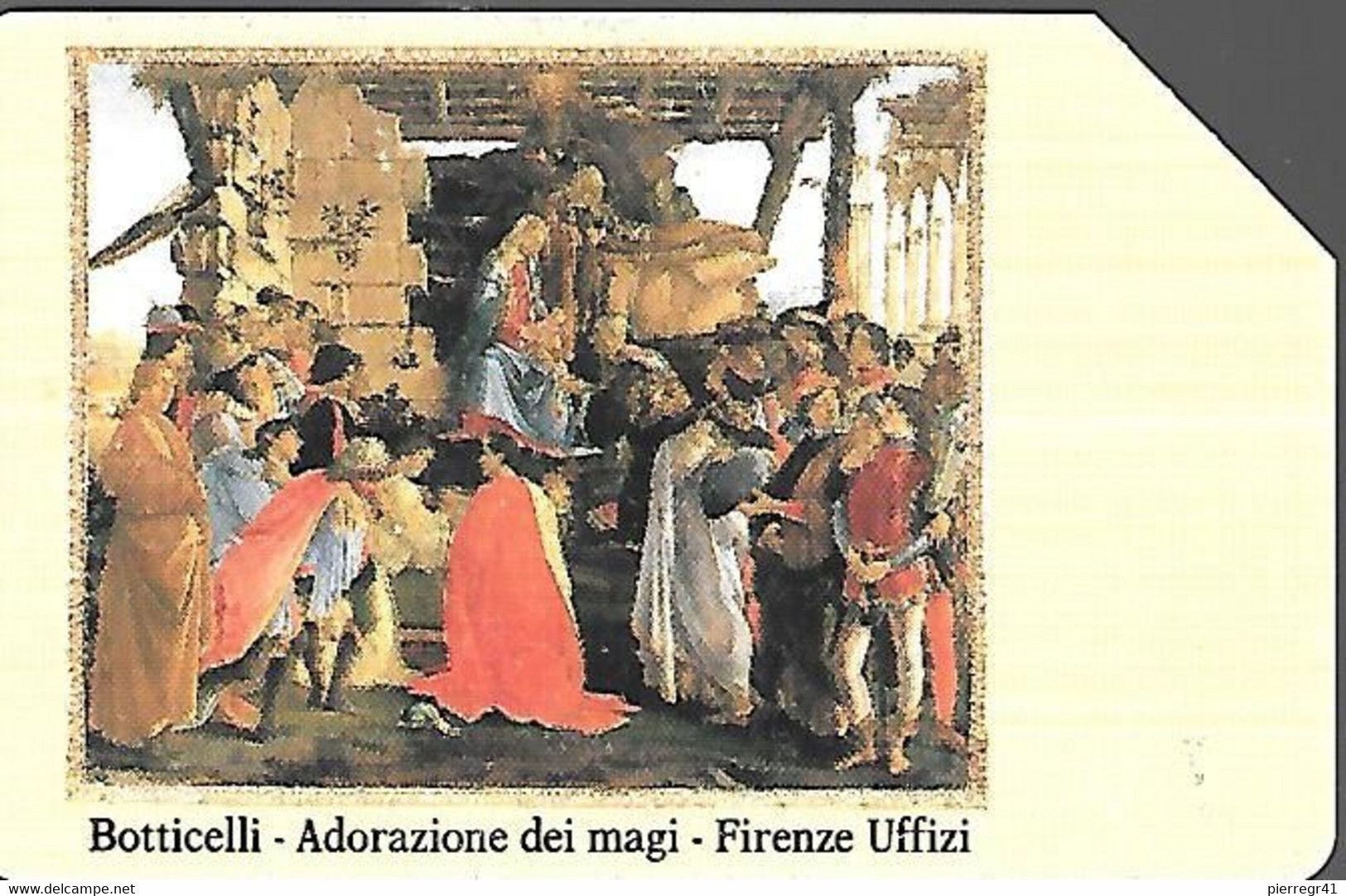 CARTE -ITALIE-Serie Pubblishe Figurate PF-Catalogue Golden-5000L/31/12/92-N°102-Firenze Uffizi-Botticel-Tep-Utilisé-TBE- - Pubbliche Precursori