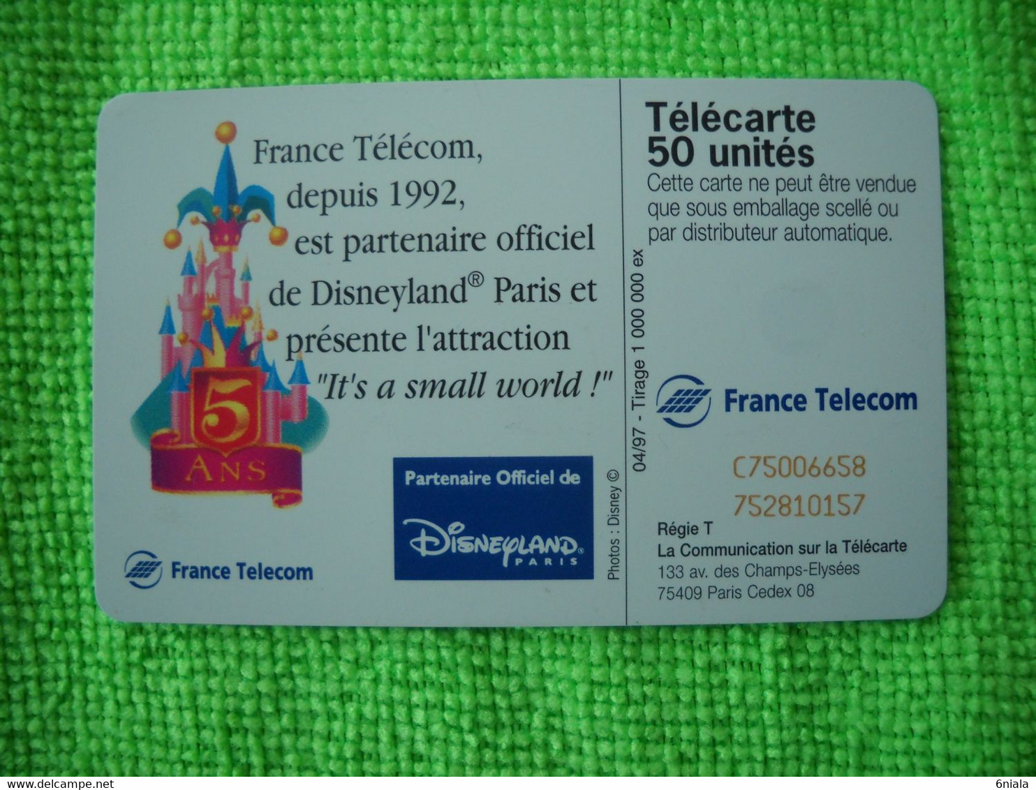 7069 Télécarte Collection Disney  Mickey  DISNEYLAND    ( Recto Verso)  Carte Téléphonique - Disney