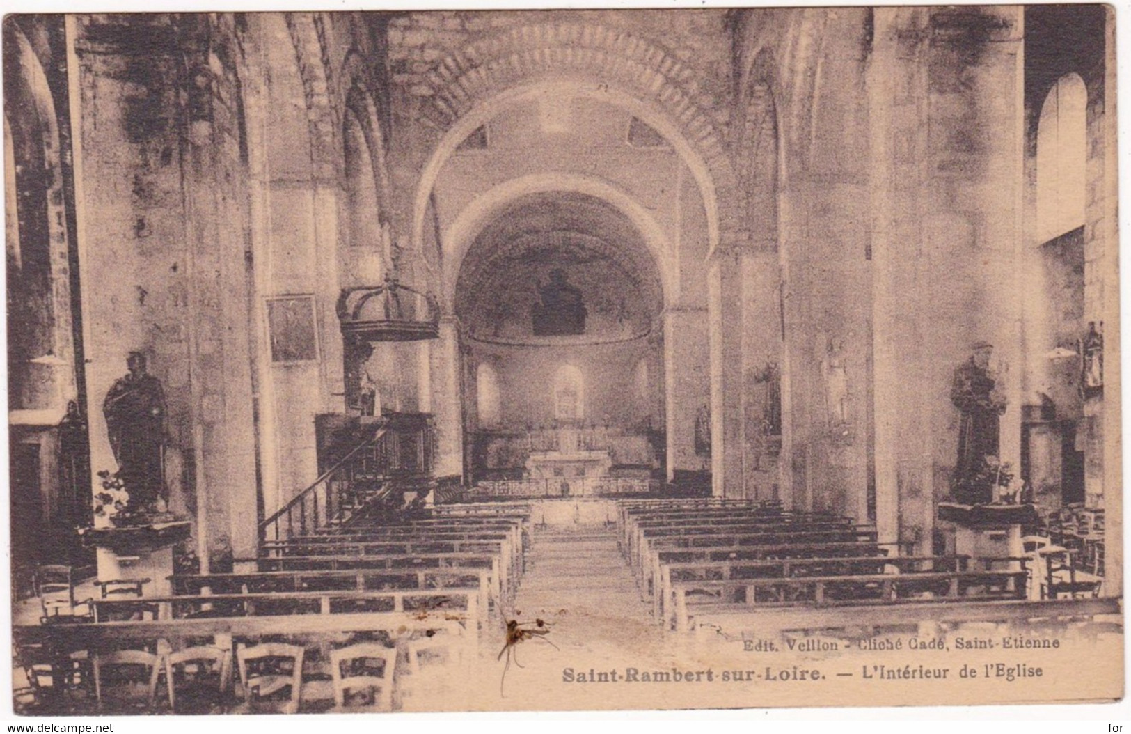 Loire : SAINT RAMBERT SUR LOIRE : Intérieur De L'église - Saint Just Saint Rambert