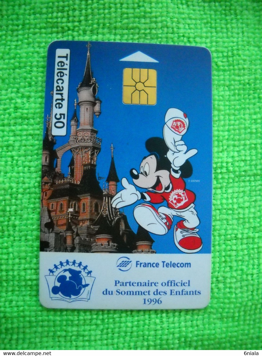 7070 Télécarte Collection Disney  Mickey  DISNEYLAND Sommet Des Enfants 1996   ( Recto Verso)  Carte Téléphonique - Disney