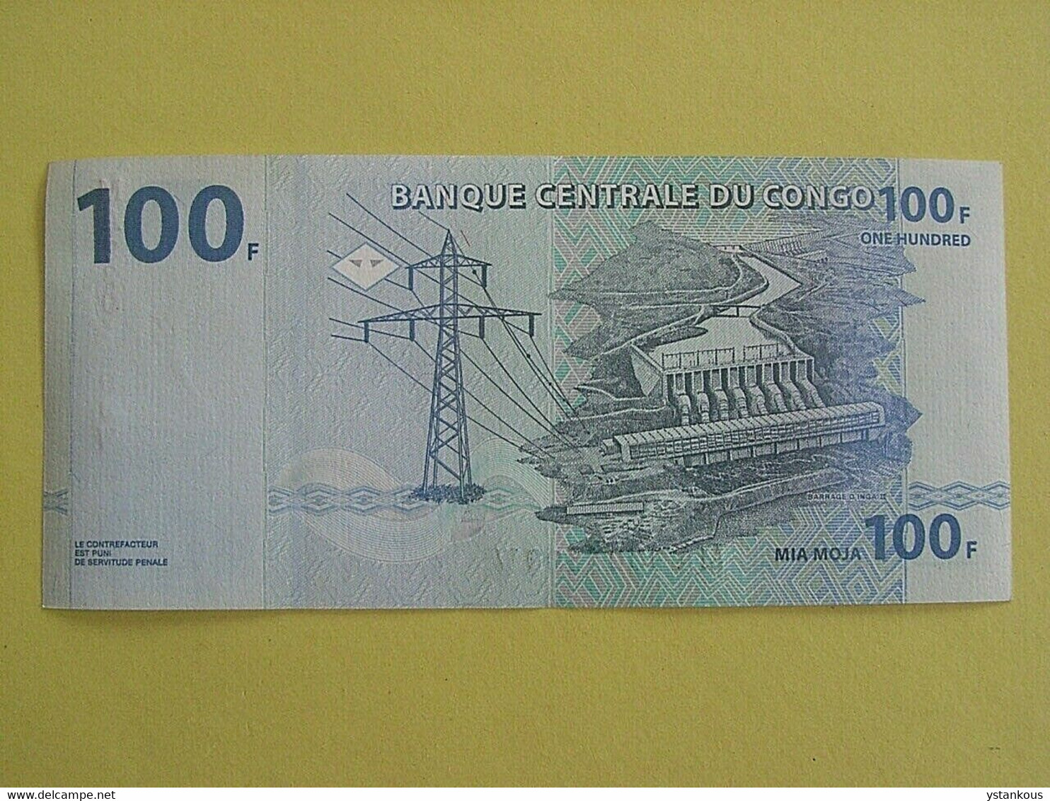 Billet De 100 Francs 2007 Banque Centrale Du Congo. - Non Classés