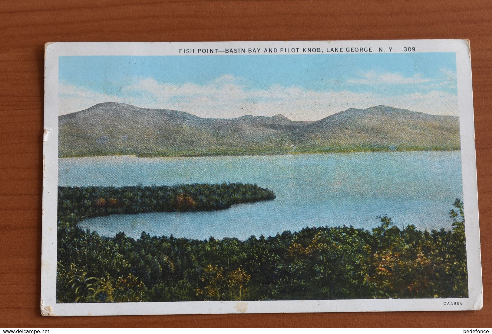 Lake George - Fish Point - Basin Bay And Pilot Knob - 20-07-1935 - Lake George