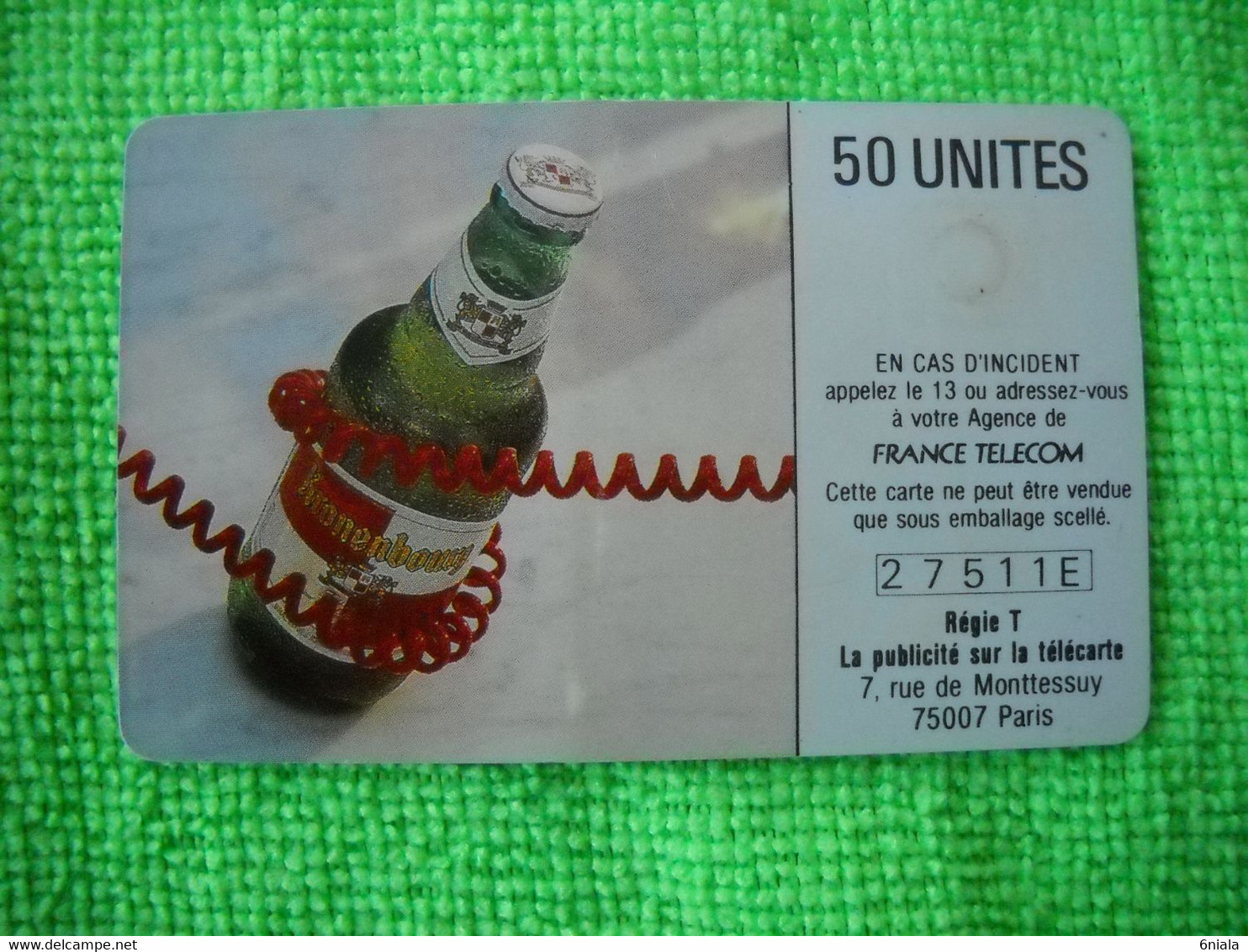 7080 Télécarte Collection Communication  KRONENBOURG  (Boisson) 50u  ( Recto Verso)  Carte Téléphonique - Alimentación